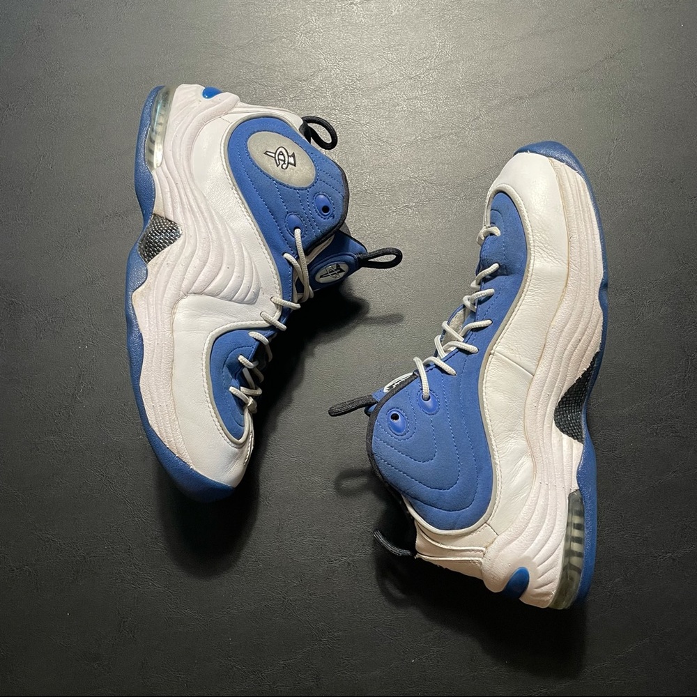 Nike Air Penny II 2 White Atlantic Blue Retro Nike 333886-400 Mens Size 8.5